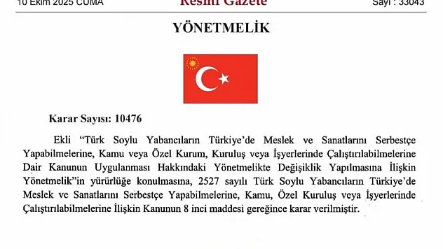 Türk Soylular Artık Türkiye'de 'Yabancı' Sayılmayacak
