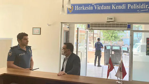 Vali Çiçek’ten, polis merkezine ziyaret