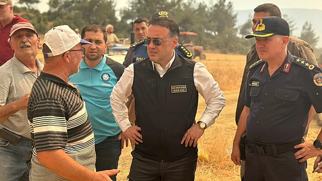 Vali Sözer, Yangın Bölgesinde İnceleme Yaptı