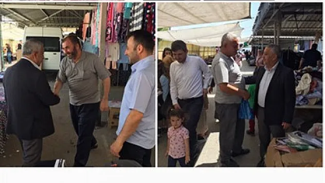 Zeybek, pazar esnafını ziyaret etti