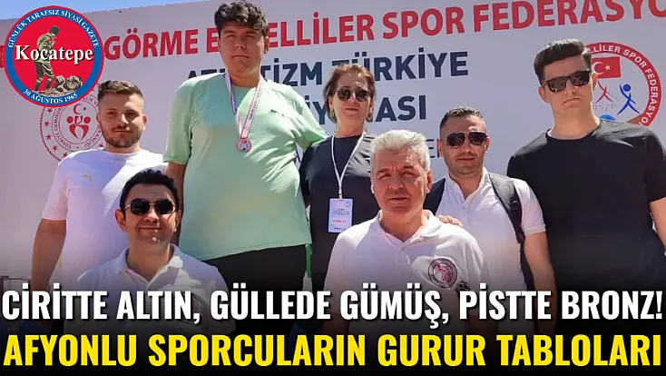 Ciritte Altın, Güllede Gümüş, Pistte Bronz! Afyonlu Sporcuların Gurur Tabloları