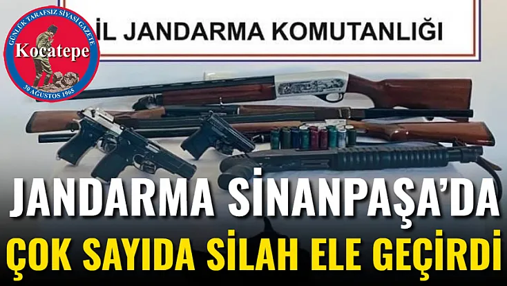 Jandarma Sinanpaşa’da Çok Sayıda Silah Ele Geçirdi