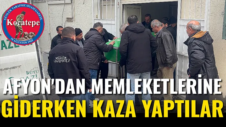 Afyon'dan Memleketlerine Giderken Kaza Yaptılar