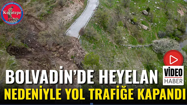 Bolvadin’de Heyelan Nedeniyle Yol Trafiğe Kapandı