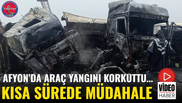 Afyon’da Araç Yangını Korkuttu… Kısa Sürede Müdahale