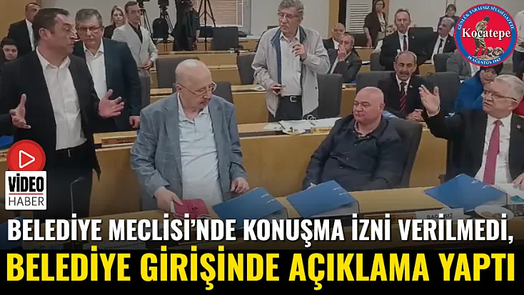 Belediye Meclisi’nde Konuşma İzni Verilmedi, Belediye Girişinde Açıklama Yaptı
