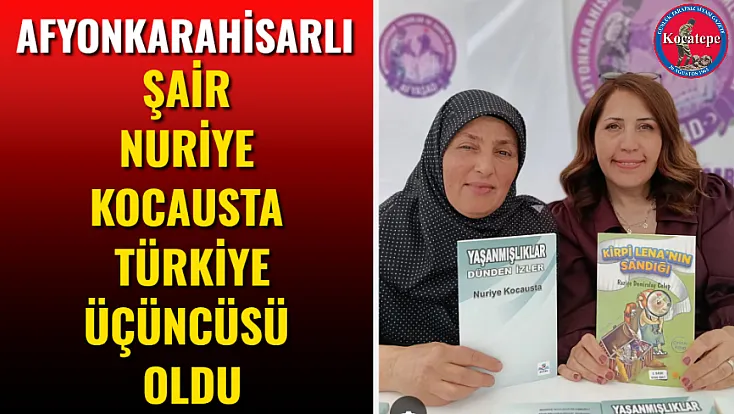 Afyonkarahisarlı Şair Nuriye Kocausta Türkiye Üçüncüsü Oldu
