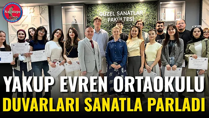 Yakup Evren Ortaokulu Duvarları Sanatla Parladı