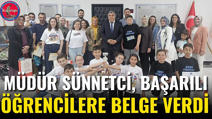 Müdür Sünnetci, Başarılı Öğrencilere Belge Verdi