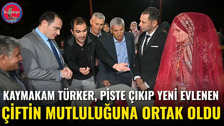 Kaymakam Türker, Piste Çıkıp Yeni Evlenen Çiftin Mutluluğuna Ortak Oldu