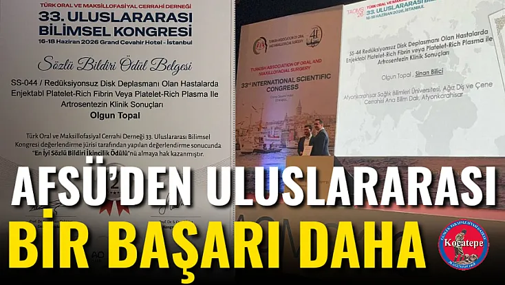 AFSÜ’den Uluslararası Bir Başarı Daha