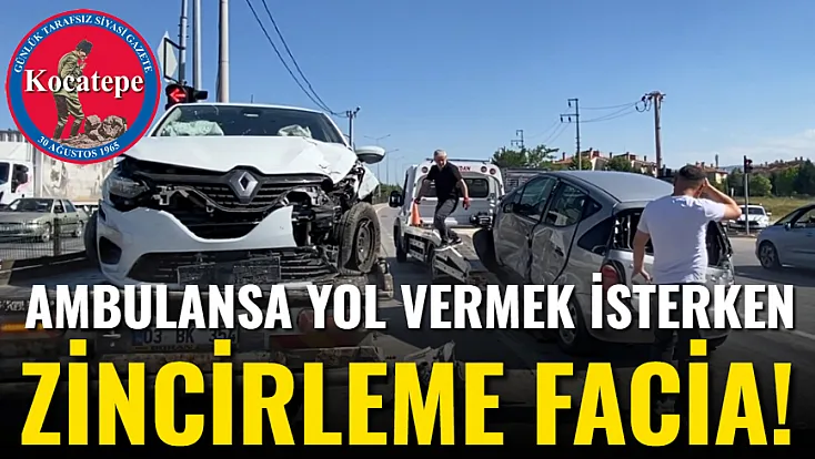 Ambulansa Yol Vermek İsterken Zincirleme Facia!