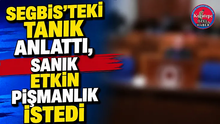 Segbis'teki Tanık Anlattı, Sanık Etkin Pişmanlık İstedi