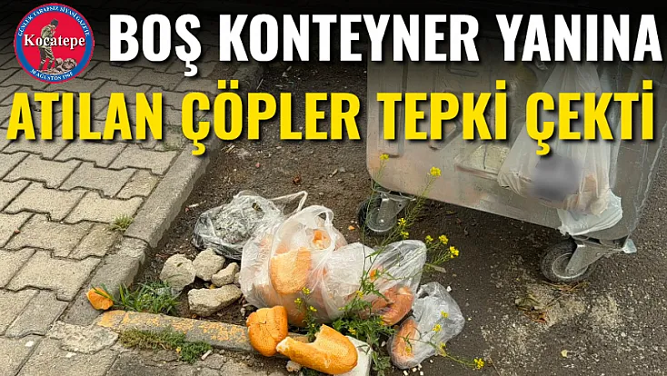 Boş Konteyner Yanına Atılan Çöpler Tepki Çekti