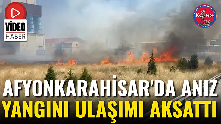 Afyon'da Anız Yangını Ulaşımı Aksattı