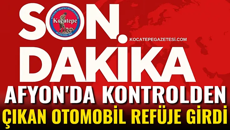 Afyon'da Kontrolden Çıkan Otomobil Refüje Girdi