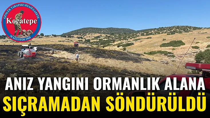 Anız Yangını Ormanlık Alana Sıçramadan Söndürüldü