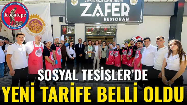 Sosyal Tesisler’de Yeni Tarife Belli Oldu