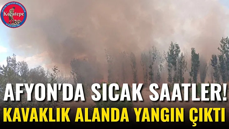 Afyon'da Sıcak Saatler! Kavaklık Alanda Yangın Çıktı