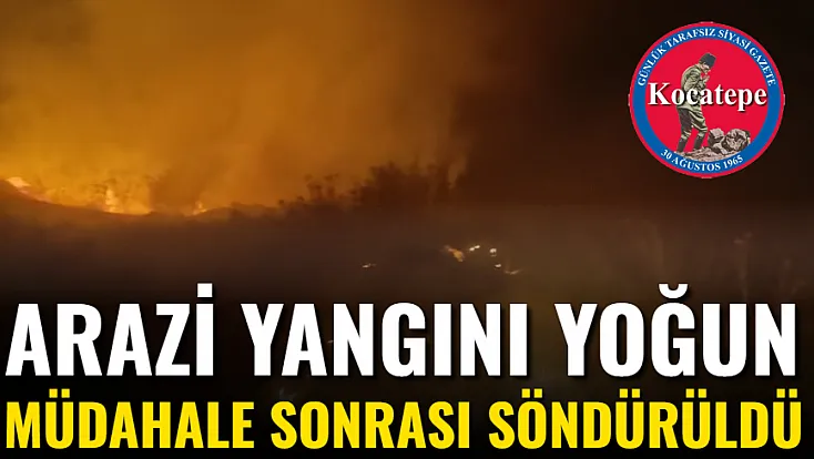 Arazi Yangını Yoğun Müdahale Sonrası Söndürüldü