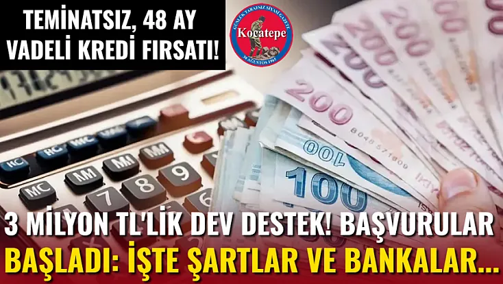 3 Milyon TL'lik Dev Destek! Başvurular Başladı: İşte Şartlar ve Bankalar...