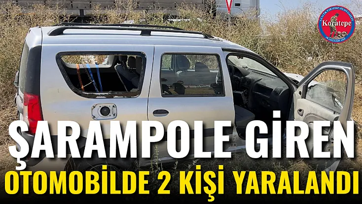 Şarampole Giren Otomobilde 2 Kişi Yaralandı
