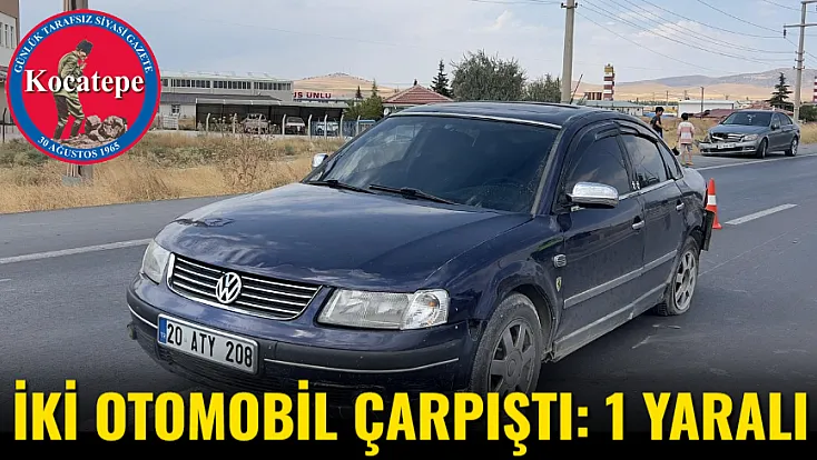 İki Otomobil Çarpıştı: 1 Yaralı