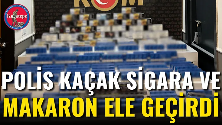 Polis Kaçak Sigara Ve Makaron Ele Geçirdi