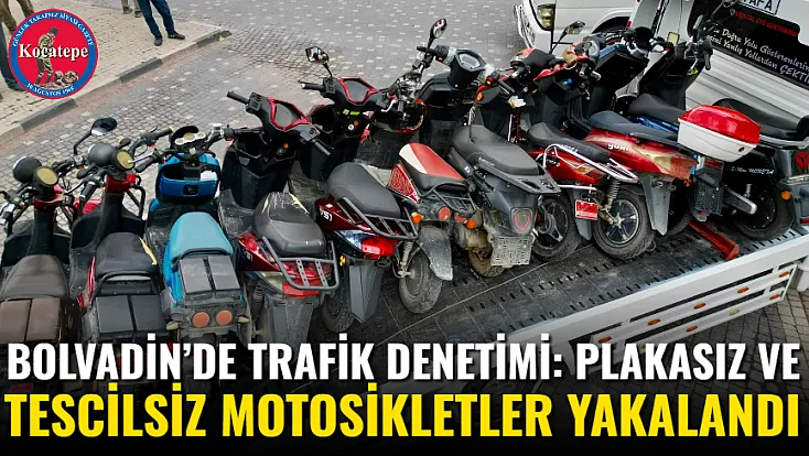 Bolvadin’de Trafik Denetimi: Plakasız ve Tescilsiz Motosikletler Yakalandı