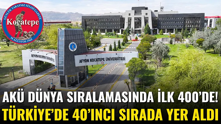 AKÜ Dünya Sıralamasında İlk 400’de! Türkiye’de 40’ıncı Sırada Yer Aldı