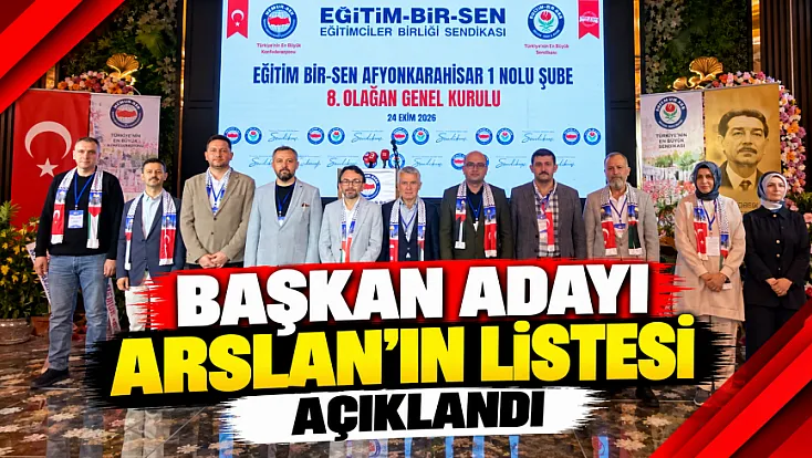 Başkan Adayı Arslan’ın Listesi Açıklandı