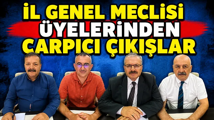 İl Genel Meclisi Üyelerinden Çarpıcı Çıkışlar