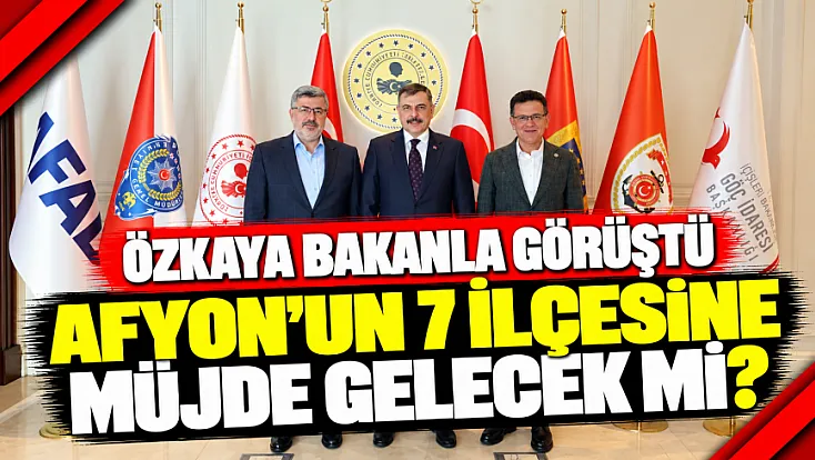 Özkaya Bakanla Görüştü Afyon'un 7 İlçesine Müjde Gelecek Mi?