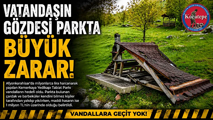 Vatandaşın Gözdesi Parkta Büyük Zarar!
