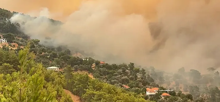 Muğla'da Yangın Paniği! Alevler Hastaneye Dayandı, Evler Boşaltıldı