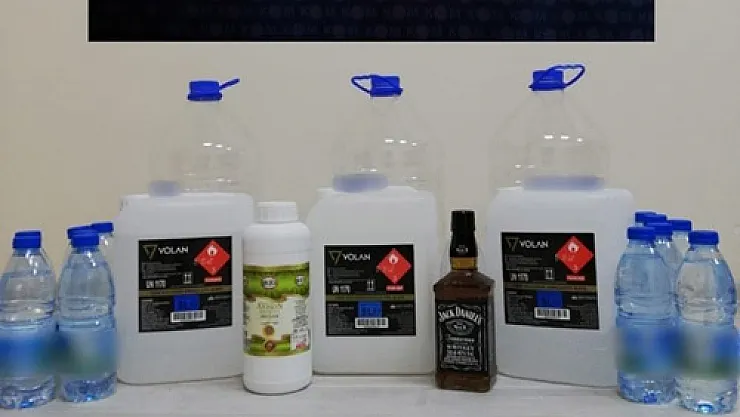6,5 litre sahte alkol ele geçirildi