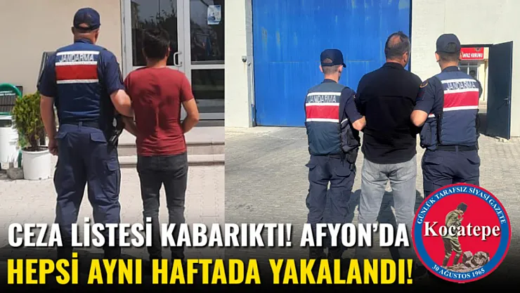 Afyon'da 1 Haftada 4 Kişi Yakalandı