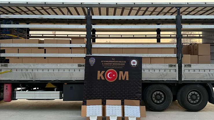 Afyon'da 4.300.000 Makaron Yakalandı