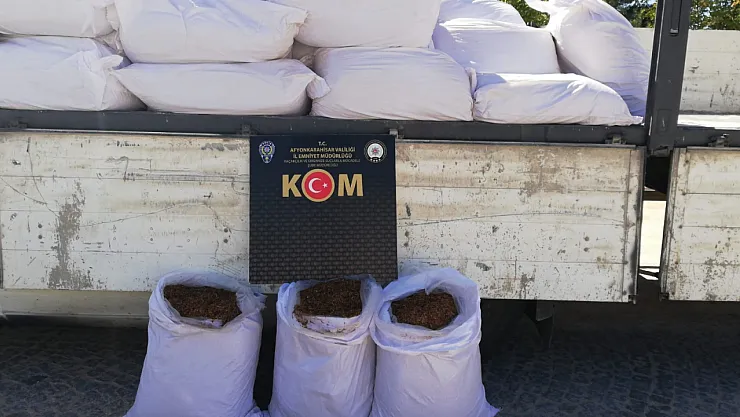 Afyon'da Kilolarca Kıyılmış Tütün Ele Geçirildi