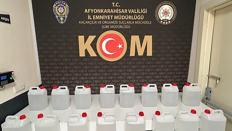Afyon'da Yüzlerce Litre Kaçak Alkol Ele Geçirildi!