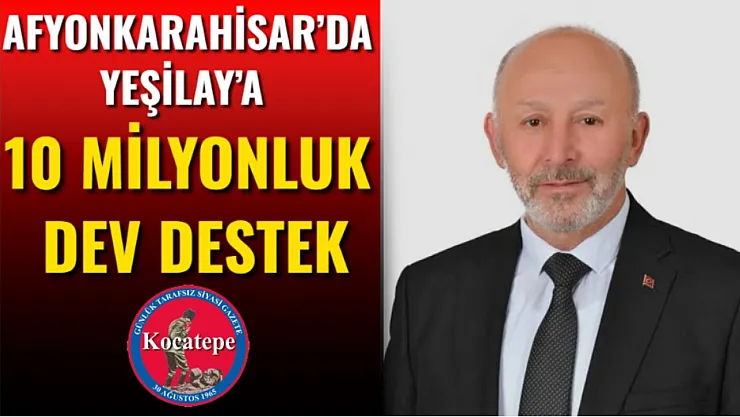 Afyonkarahisar'da Yeşilay'a 10 Milyonluk Dev Destek