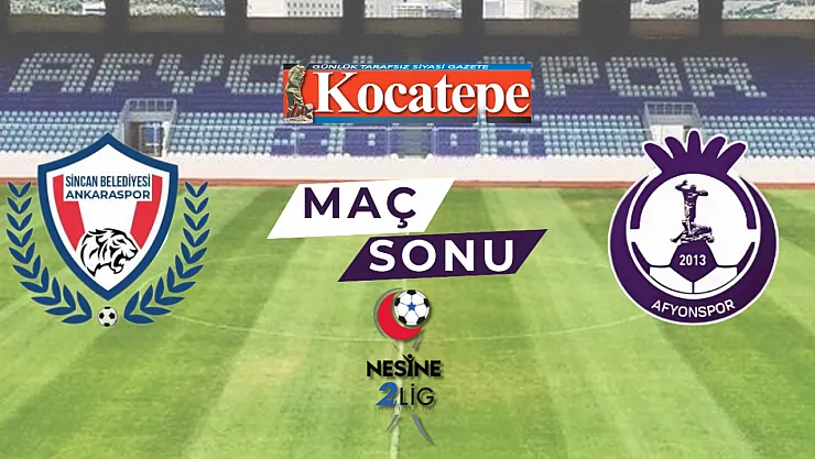 Afyonspor'da Son Dakika Golü