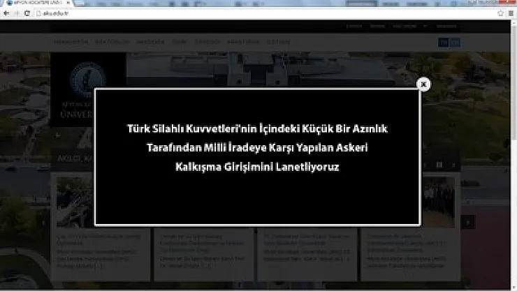AKÜ de kınadı – Kocatepe Gazetesi
