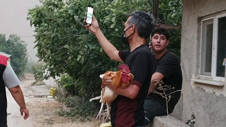 Alevler Yaklaşınca Horozunu Kucağına Alarak Köyü Terketti