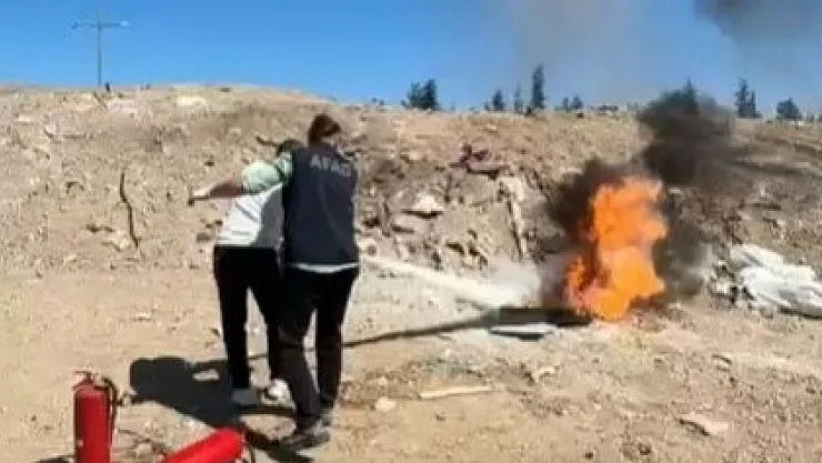 Anadolu Üniversitesi'nden Yangın Tatbikatı