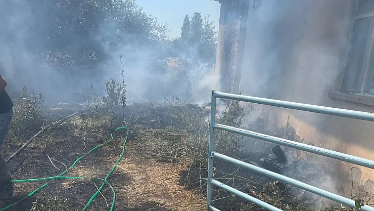 Besihane Bahçesinde Çıkan Yangın Paniğe Neden Oldu