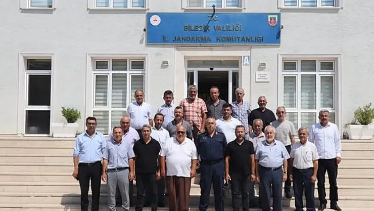 Bilecik'te Muhtarlardan İl Jandarma Komutanı'na Ziyaret