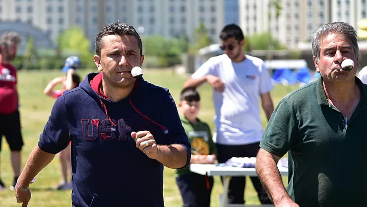 Çocuklar babaları ile bu kampta buluştu