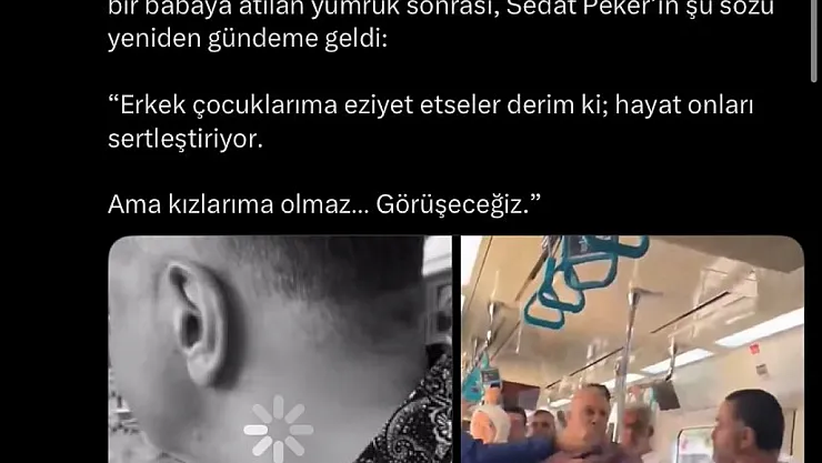 Çocuklarının Yanında Yumruklanan Baba Olayına Sedat Peker de Dahil Oldu