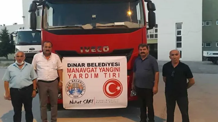 Dinar Belediyesi’nden Manavgat’a destek